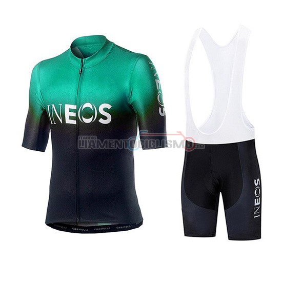 Abbigliamento Ciclismo Castelli Ineos Manica Corta 2019 Nero Verde